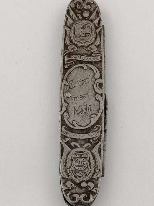 SA Historical : Paul Kruger /Christian De Wet Pocket Knife 1882 Election Promotion Germany