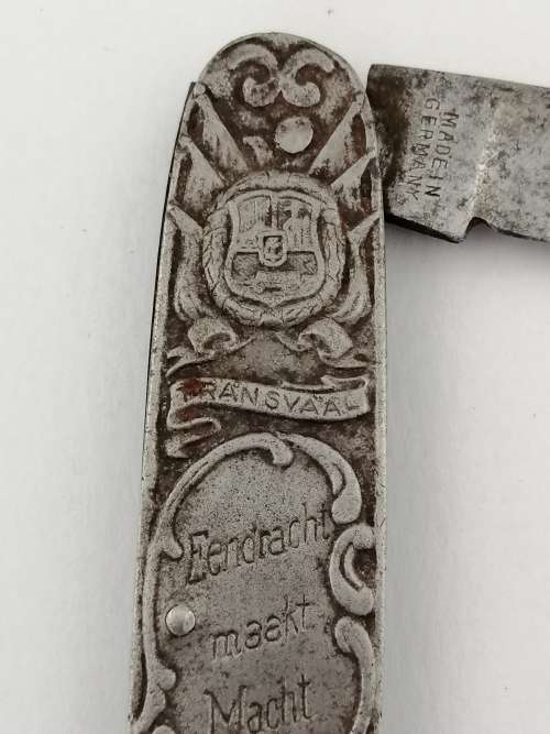 SA Historical : Paul Kruger /Christian De Wet Pocket Knife 1882 Election Promotion Germany