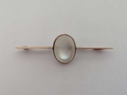 18 ct Rose Gold and Moonstone Brooch