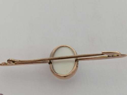 18 ct Rose Gold and Moonstone Brooch
