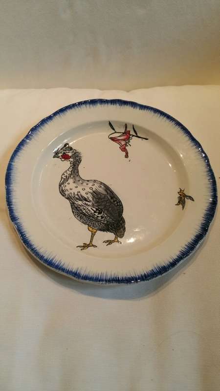 A Cica 1870 Set of Four Creil et Montreau Pottery Rousseau Pattern Dessert Plates.