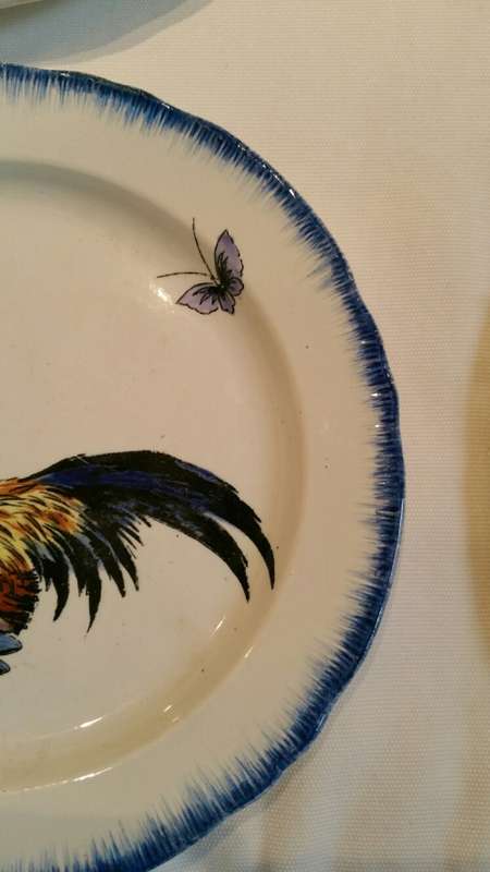 A Cica 1870 Set of Four Creil et Montreau Pottery Rousseau Pattern Dessert Plates.