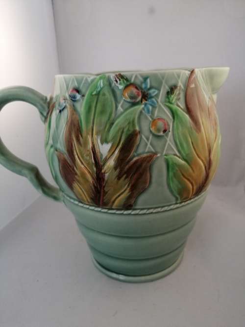 1930`s Clarrice Cliff Jug Newport Pottery Celtic Leaf and Berry Design
