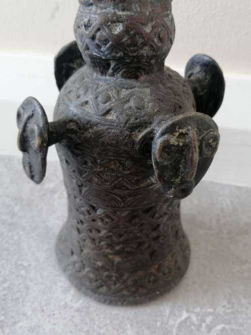 Cameroonian Tikar Bronze Ceremonial Bell