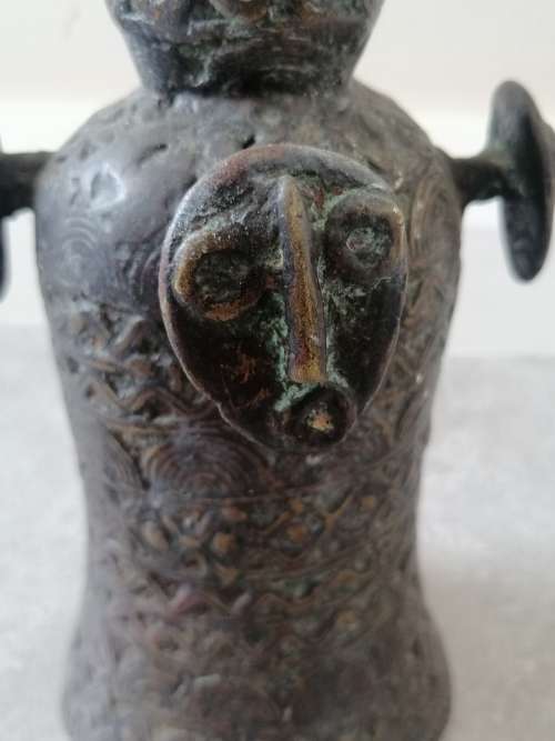 Cameroonian Tikar Bronze Ceremonial Bell