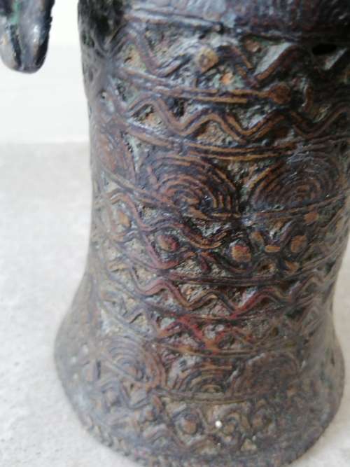 Cameroonian Tikar Bronze Ceremonial Bell