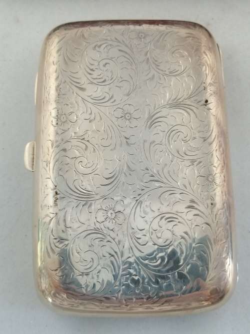 A Boxed Silver Cigar Case Williams Ltd Birmingham