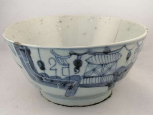 A  19th c Chinese Provincial Blue and White Porcelain Bowl