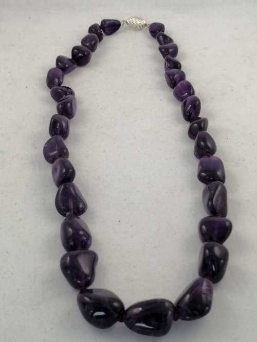 Tumbled Amythest Necklace