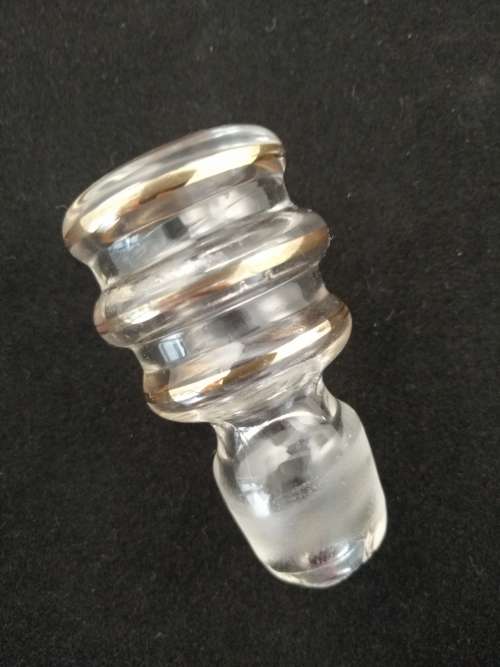 A Fabulous Bohemian Glass Decanter with Rose Gold Detail