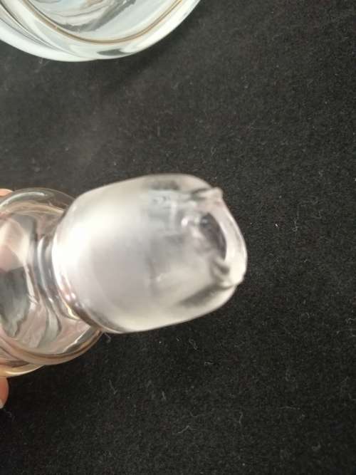 A Fabulous Bohemian Glass Decanter with Rose Gold Detail