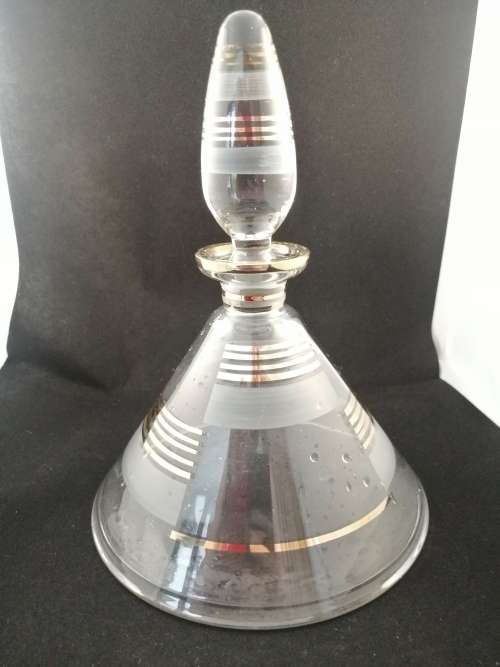 A Fabulous Bohemian Glass Decanter with Rose Gold Detail