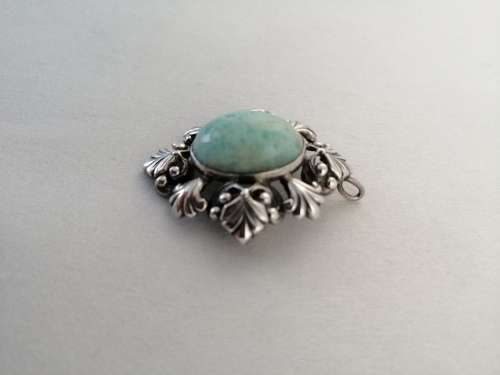 Outstanding! Candida Silver and Natural Stone Pendant/ Brooch