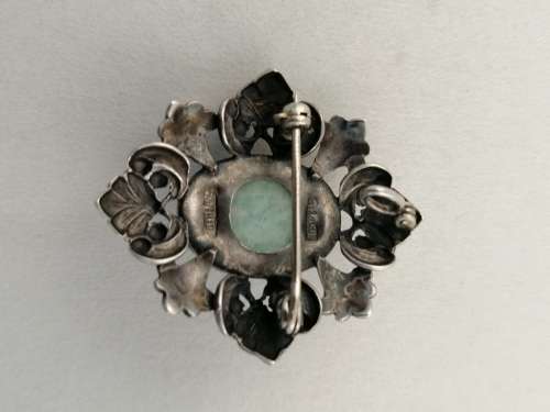 Outstanding! Candida Silver and Natural Stone Pendant/ Brooch