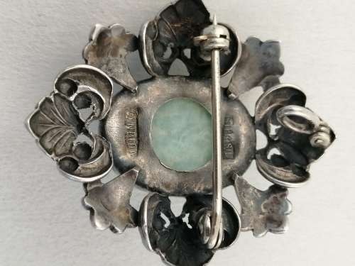 Outstanding! Candida Silver and Natural Stone Pendant/ Brooch