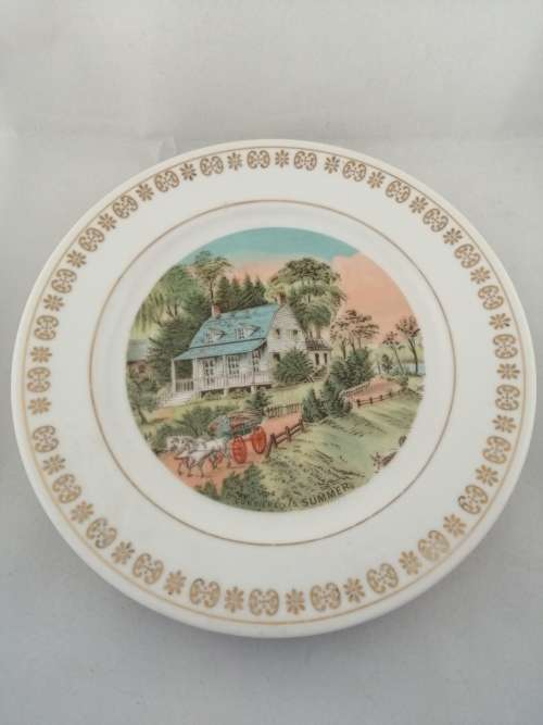 Set of Four The Four Seasons Currier and Ives Japan : Winter Autumn Spring Summer