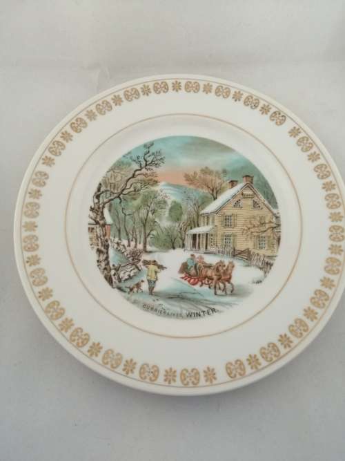Set of Four The Four Seasons Currier and Ives Japan : Winter Autumn Spring Summer