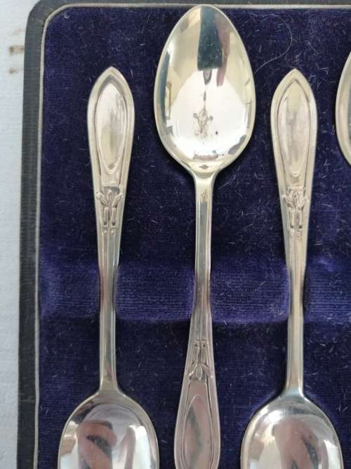 A Boxed Set of 6 Epns Coffee Spoons