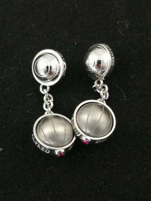 Alfred Dunhill Longitude Silver and Ruby Cufflinks Ltd Edition