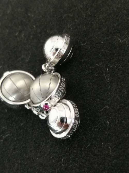 Alfred Dunhill Longitude Silver and Ruby Cufflinks Ltd Edition