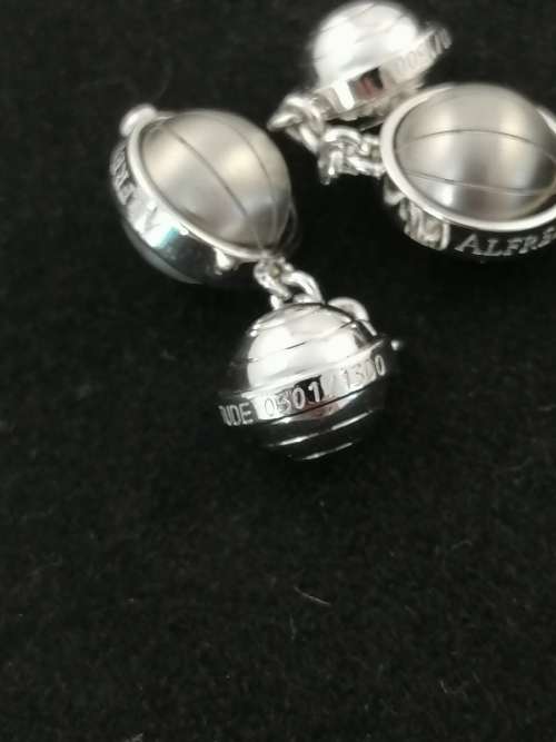 Alfred Dunhill Longitude Silver and Ruby Cufflinks Ltd Edition