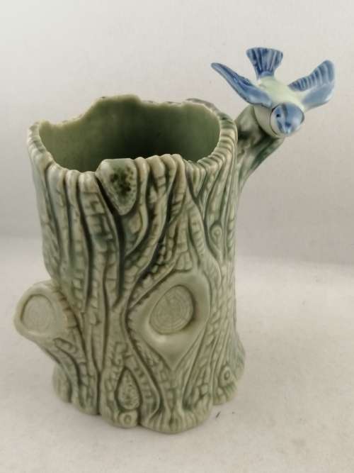 Wade Tree Trunk and Blue Bird Posy Vase
