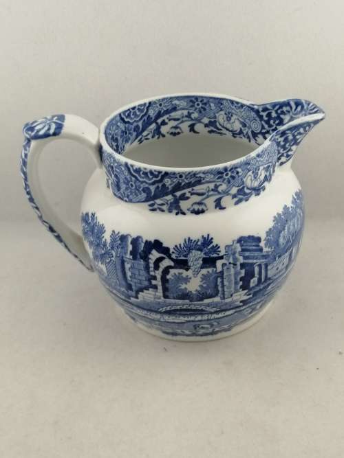 Spode Italian Blue: Milk Jug /Creamer  Blue Backstamp