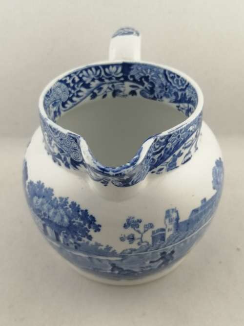 Spode Italian Blue: Milk Jug /Creamer  Blue Backstamp