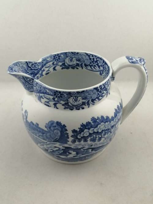 Spode Italian Blue: Milk Jug /Creamer  Blue Backstamp