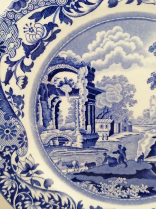 Spode Italian Blue: Side Plate  Blue Backstamp
