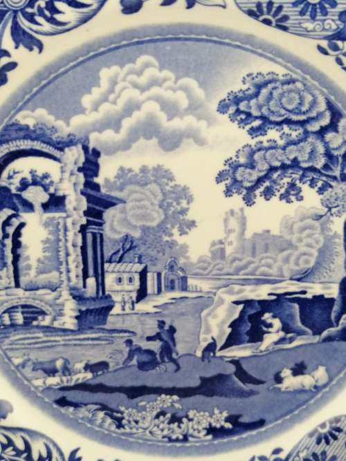 Spode Italian Blue: Side Plate  Blue Backstamp