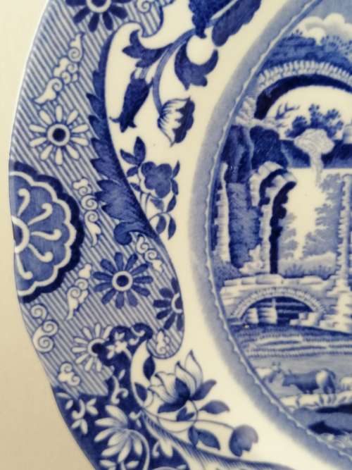 Spode Italian Blue: Side Plate  Blue Backstamp