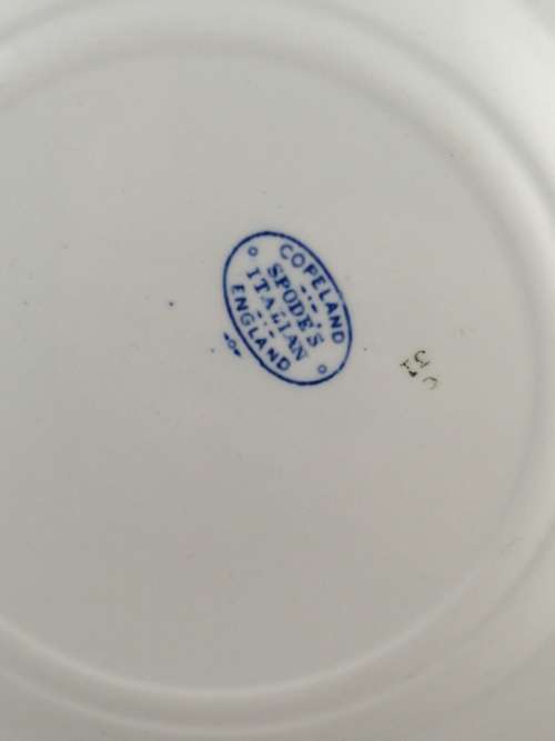 Spode Italian Blue: Side Plate  Blue Backstamp