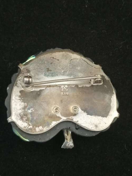 Gorgeous Silver and Paua Shell Peacock Brooch