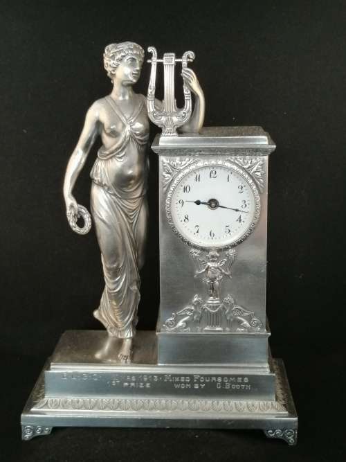 An Outstanding WMF Figural Clock - Restored and Working Well.