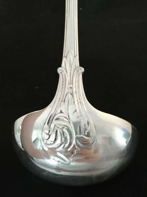 An Oustanding Silver Plate Soup Ladle