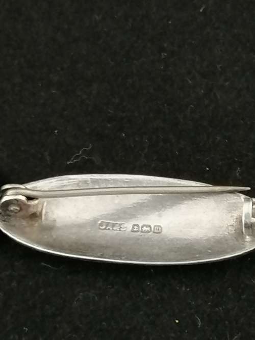 A Stunning! Silver and Enamel Pendant Brooch  J Atkins and Son Birmingham