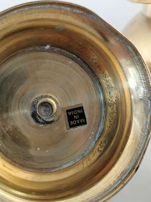 A Pair of Brass Vases