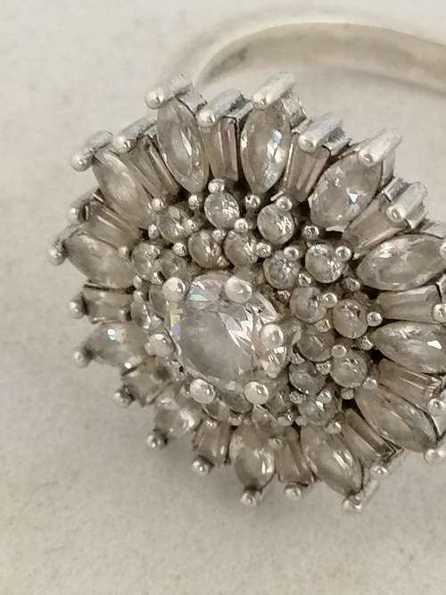 Silver and Cubic Zirconia Ring