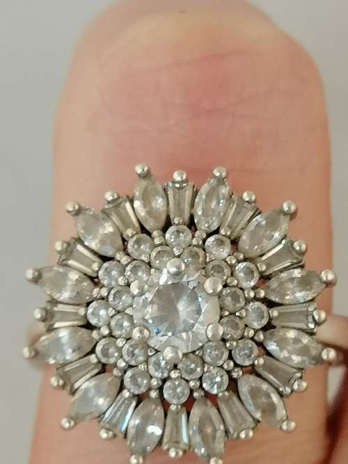 Silver and Cubic Zirconia Ring