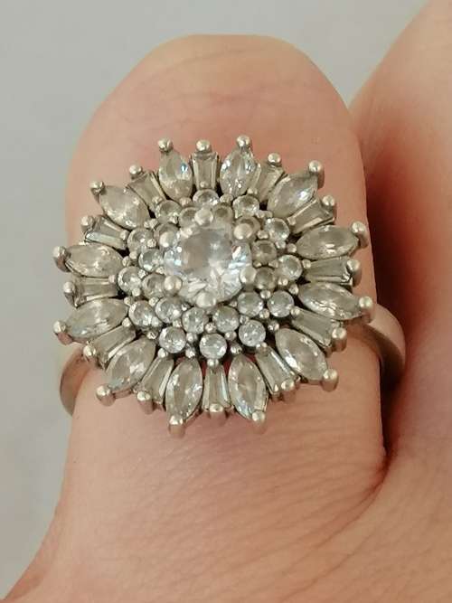 Silver and Cubic Zirconia Ring