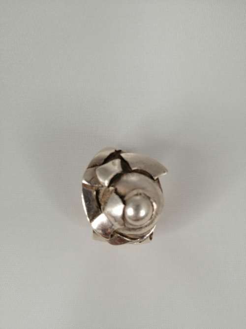SILVER 925 MODERNIST, BRUTALIST HEAVY UNISEX RING
