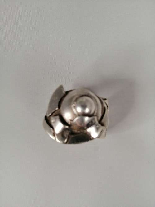 SILVER 925 MODERNIST, BRUTALIST HEAVY UNISEX RING