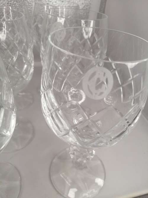 SIX CUT GLASS CRYSTAL GLASSES