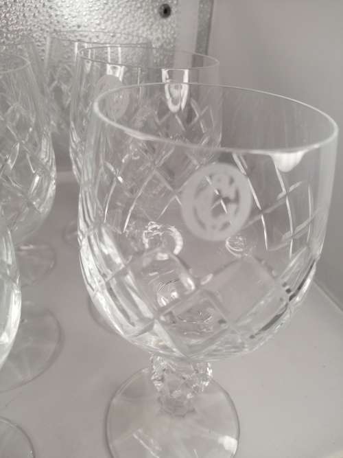 SIX CUT GLASS CRYSTAL GLASSES