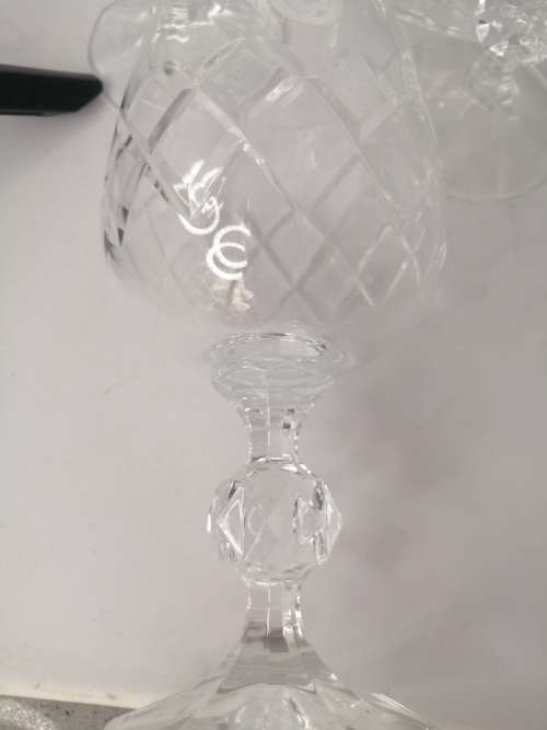SIX CUT GLASS CRYSTAL GLASSES