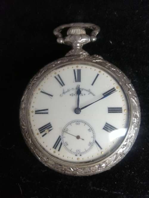 MASSIVE ANTIQUE DOXA ANTI MAGNETIQUE POCKET WATCH 1905
