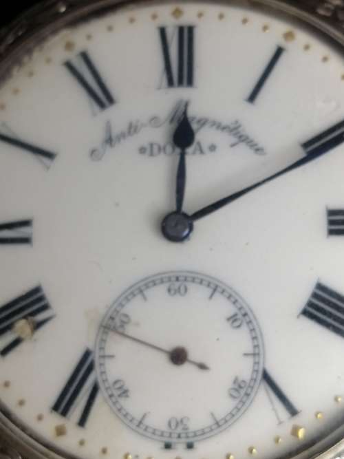 MASSIVE ANTIQUE DOXA ANTI MAGNETIQUE POCKET WATCH 1905