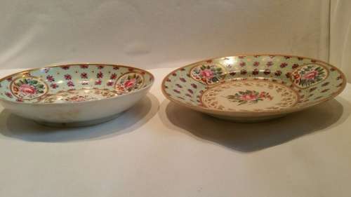 An early 19th Century  Derby Cabinet cup saucer and side plate