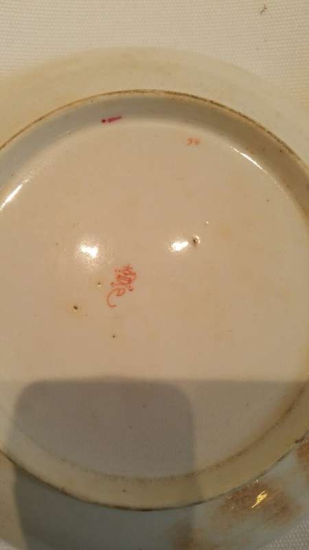 An early 19th Century  Derby Cabinet cup saucer and side plate